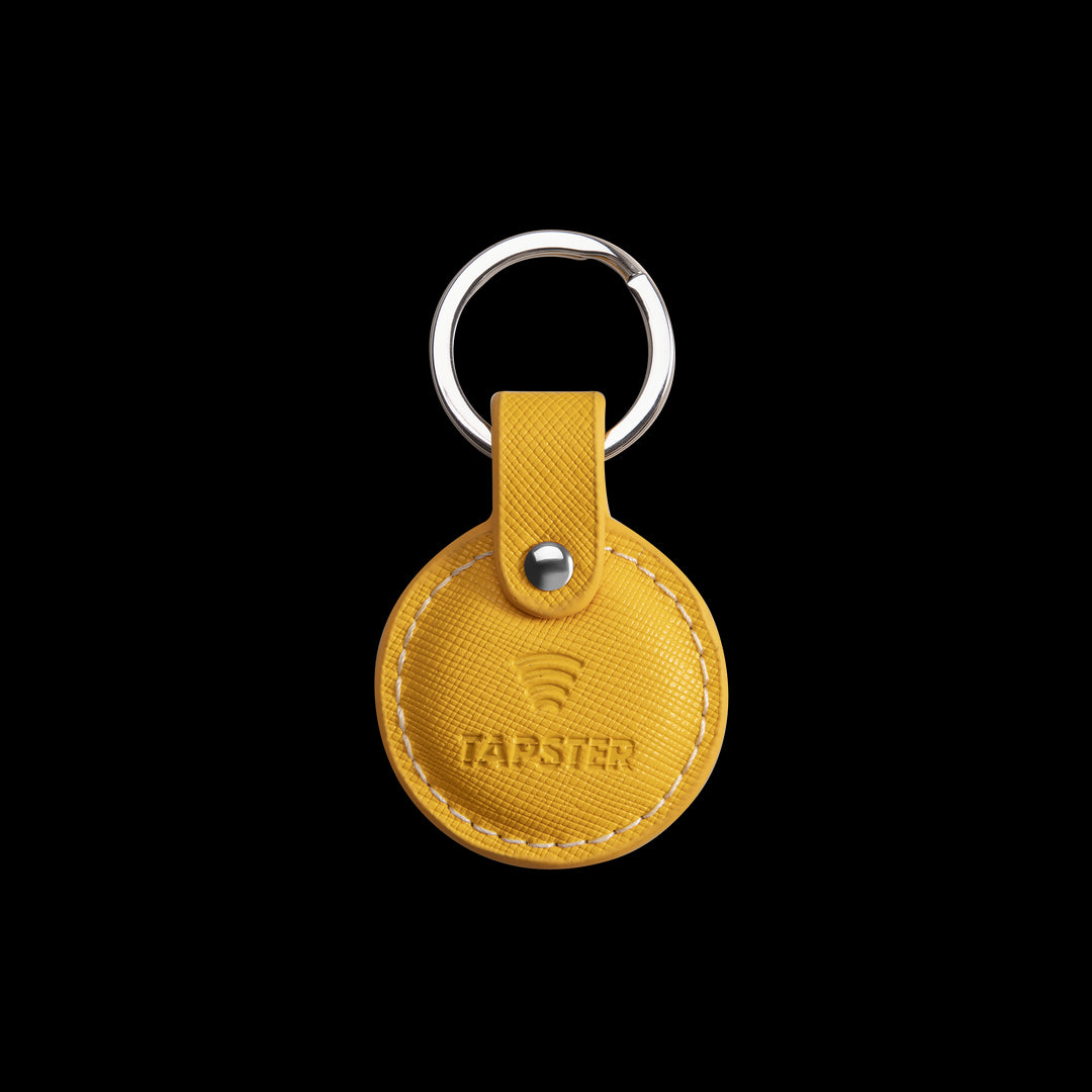  Saffiano Leather Keyring | Premium NFC Contactless Keychain