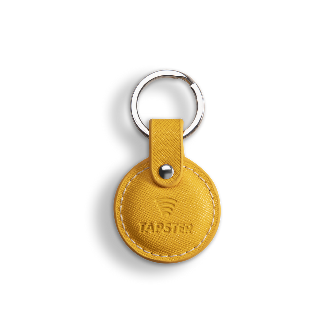  Saffiano Leather Keyring | Premium NFC Contactless Keychain