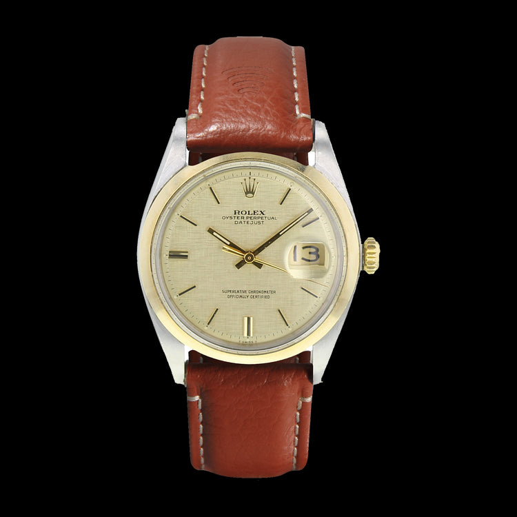 Tapster contactless watch strap leather on rolex watch
